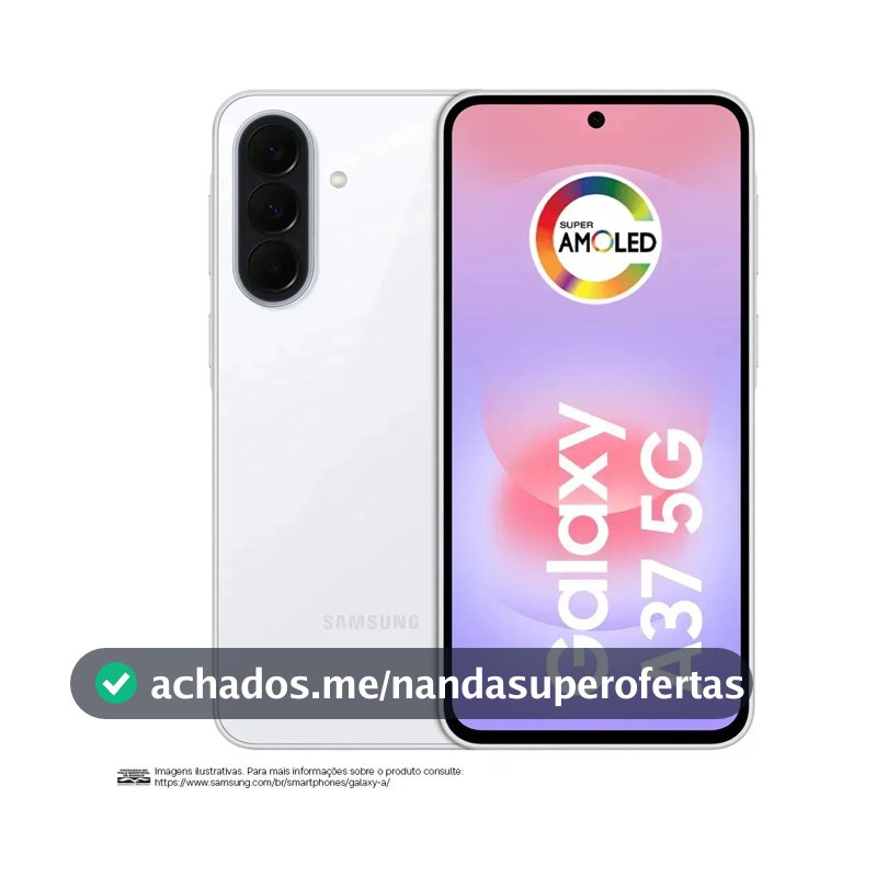 Celular Samsung Galaxy A37 5g 256gb, 8gb Ram, Câmera 50mp Branco