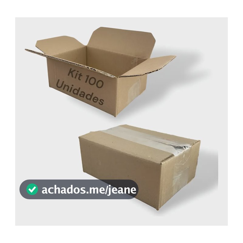 Kit 100 Caixa De Papelão 16x11x6 P/ Sedex E Envio Correios Marrom-claro