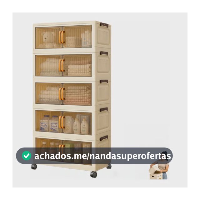 Armário Organizador 5 Andares Dobrável Com Rodinhas Multiuso