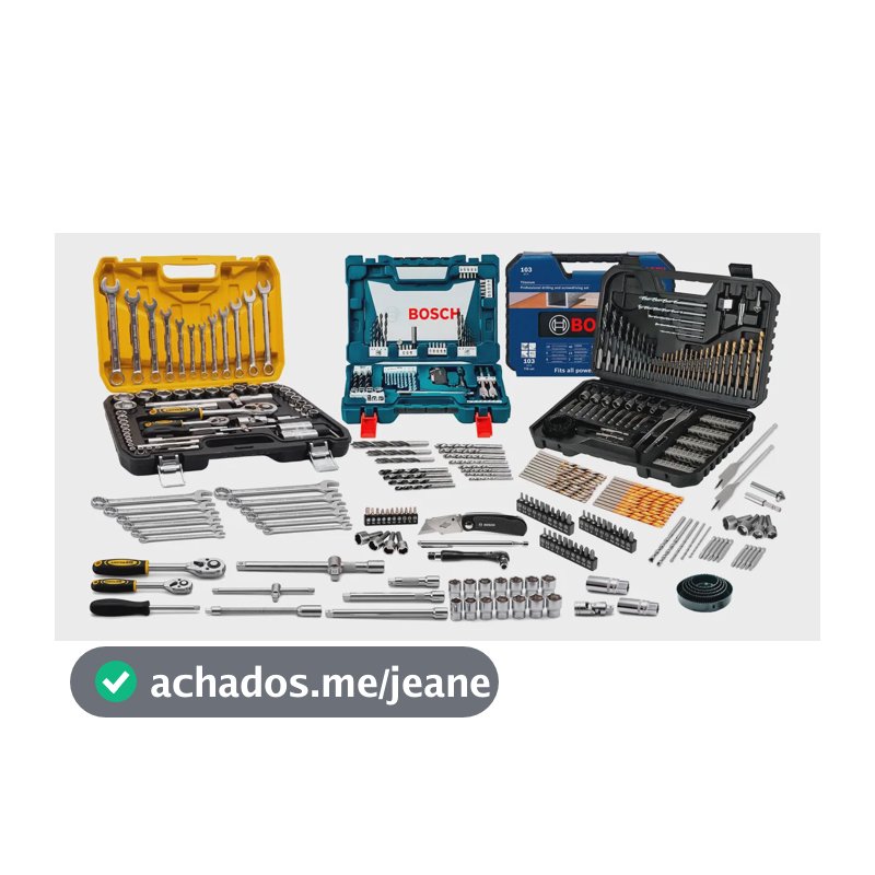 Combo Jogo Kit Ferramentas 232 Peças Bosch Profissional Cinza