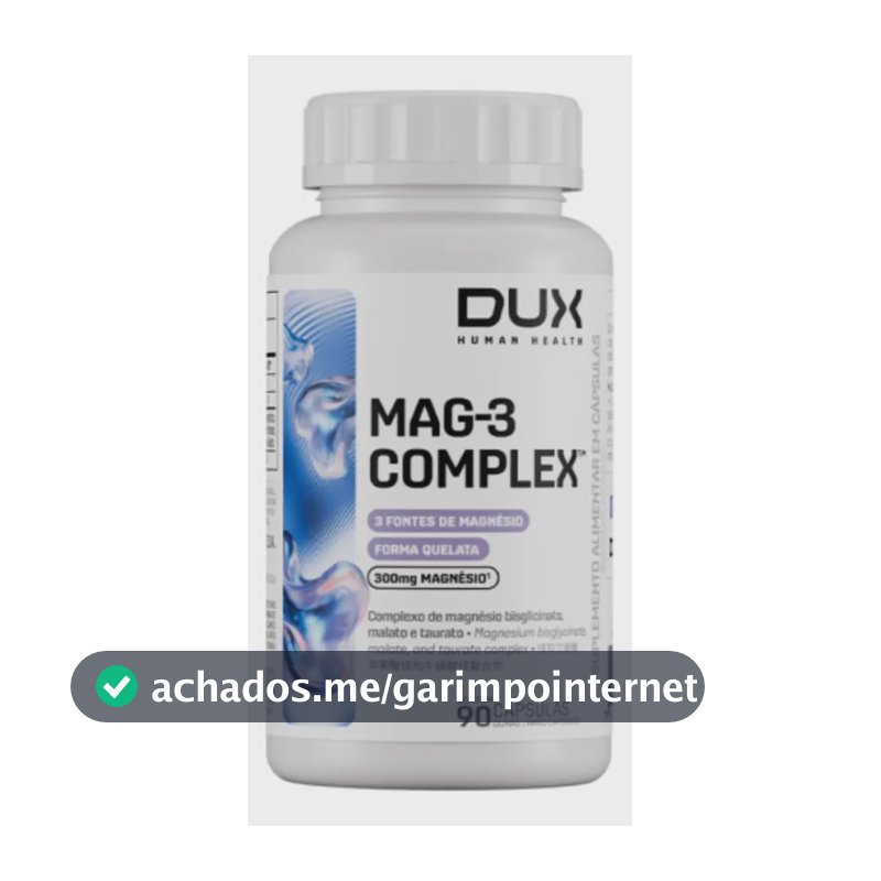 Magnésio Mag-3 Complex - 90 Capsulas Dux Nutrition Sabor Sem sabor