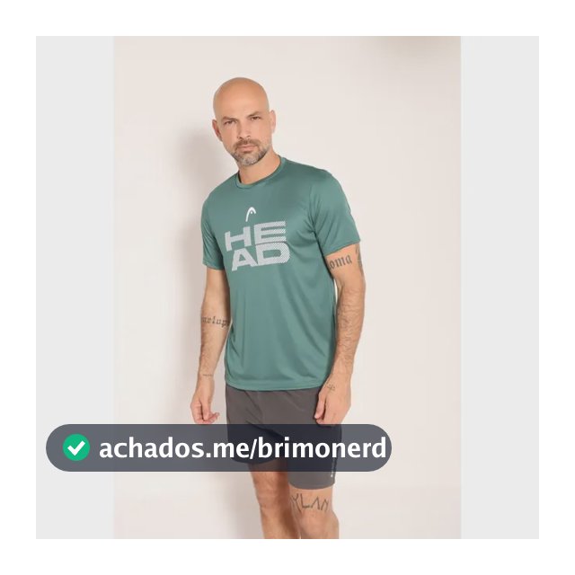 Camiseta Head Tênis Dry Secagem Rápida Verde Liso G