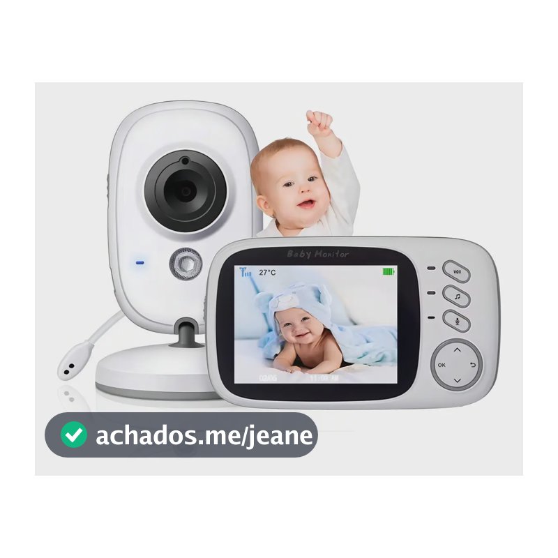 Babá Eletrônica VLX VB603 sem Fio com Câmera cor branco