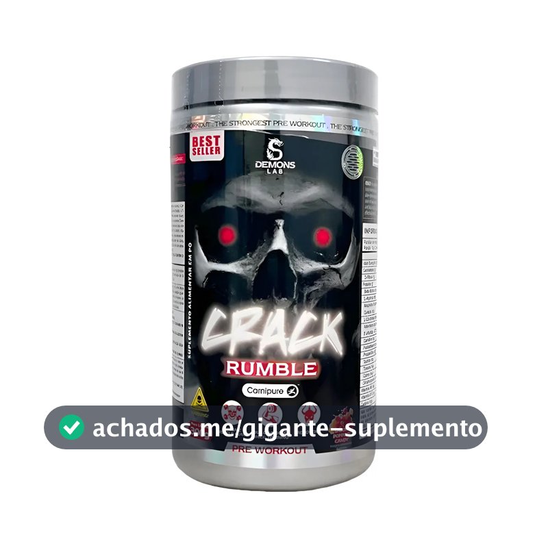 Pré Treino Demons Lab Crack Popping Candy 300g Sem Sabor 400mg Cafeína
