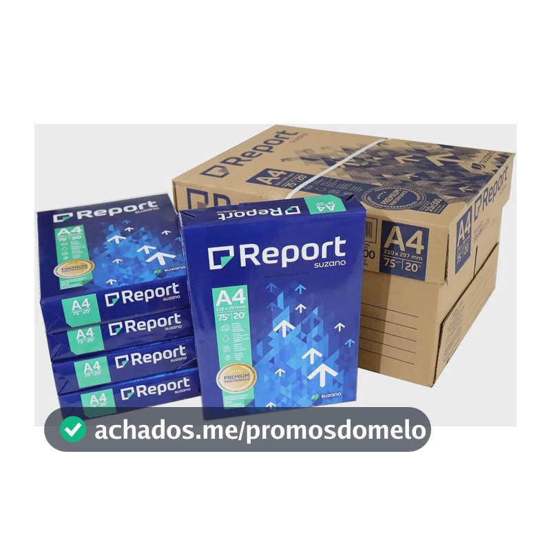 Caixa Papel Sulfite A4 Report 10 Resmas De 500 Folhas Kit
