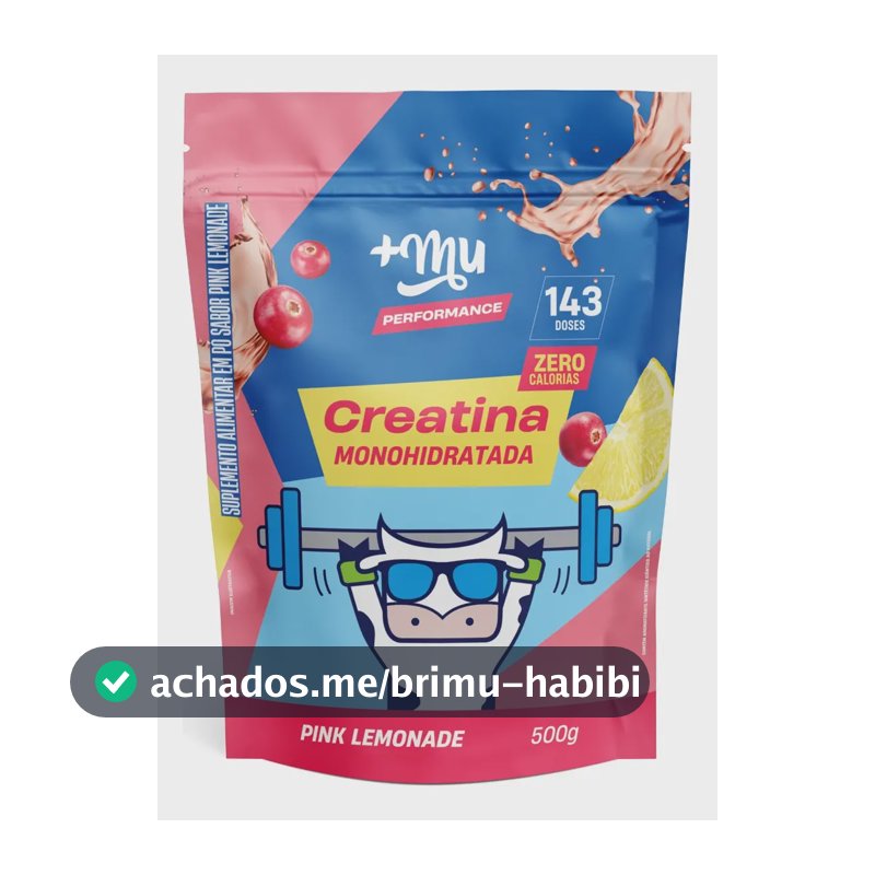 Creatina 100% Pura Pink Lemonade Refil 500g +mu Performance Limonada Rosa
