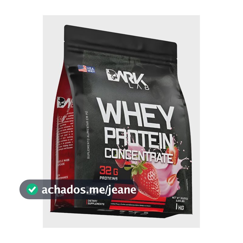 Whey Protein Concentrado 1kg Morango Dark Lab Morango