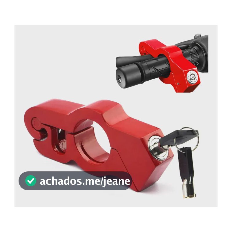 Trava Antifurto Trava Manete Freio Acelerador Moto Vermelho Vermelho