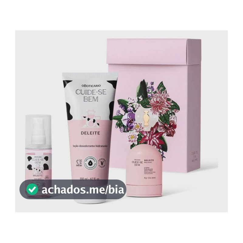kit Presente Cuide-Se Bem Deleite O Boticário 3 itens