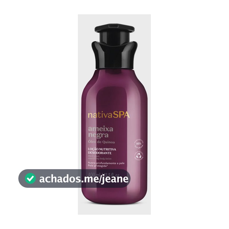 Loção Hidratante Desodorante Corporal Nativa Spa Ameixa Negra O Boticário 400ml