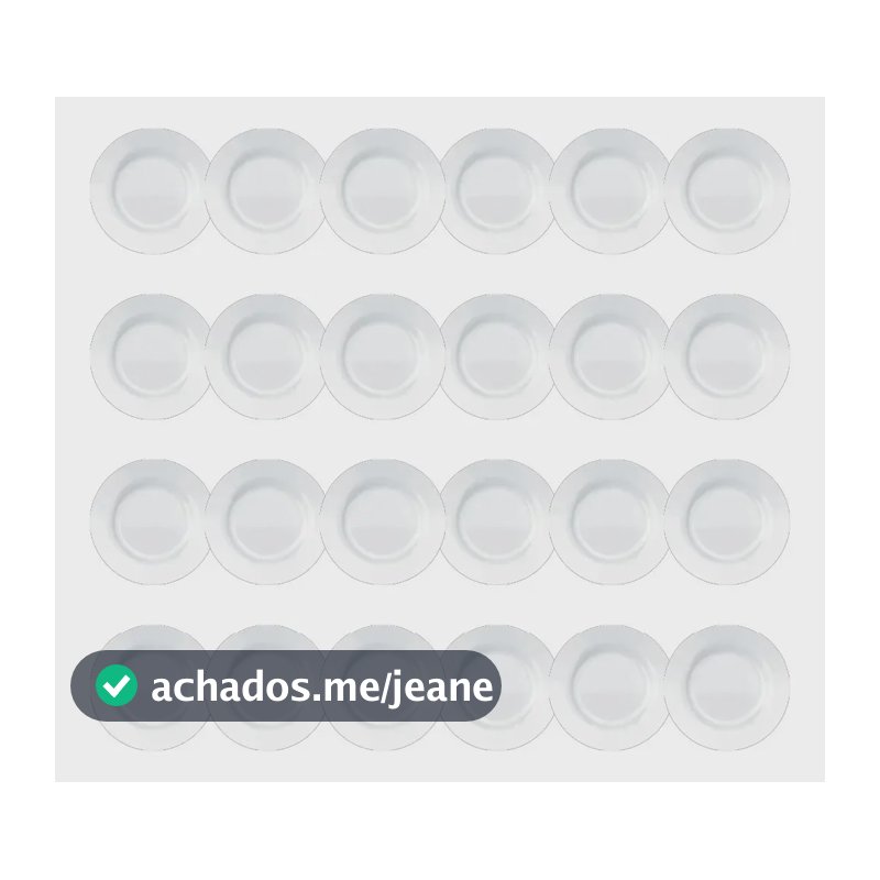 Conjunto Pratos Opaline Menu Sobremesa 24 Peças Branco Nadir