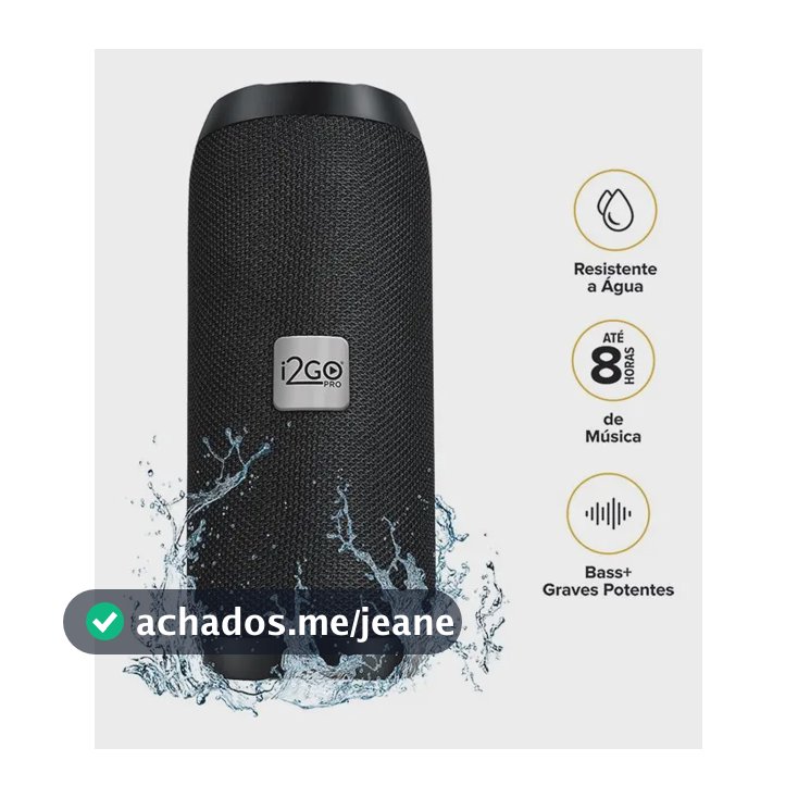 Caixa De Som Bluetooth Essential Sound GO i2GO 10w Rms Resistente à Água e até 8h de Bateria
