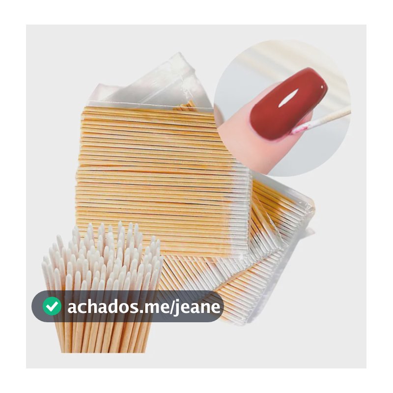500 Palitos Com Algodão Sobrancelha Henna Manicure Unha