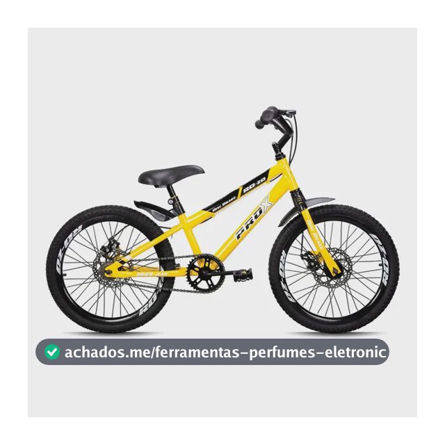 Bicicleta Infantil Mtb Aro 20 Pro-x Rd-20 Freio A Disco Mecânico Aro Aero Paralamas - Amarelo