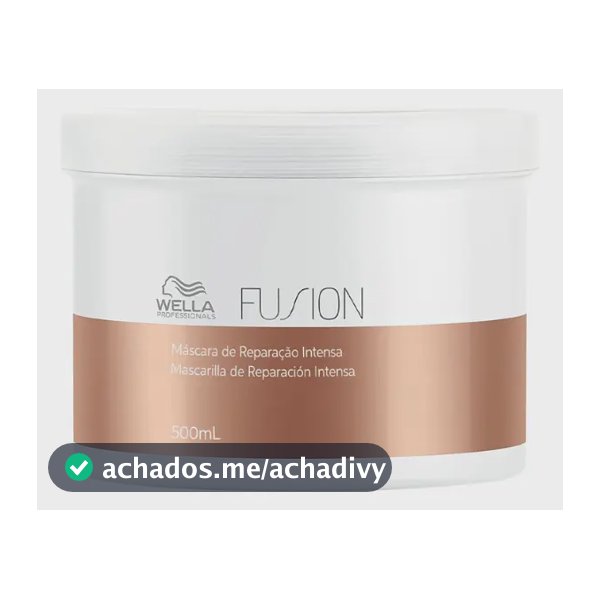 Máscara Wella Fusion Reconstrutora 500ml Cabelo Forte e Revitalizado