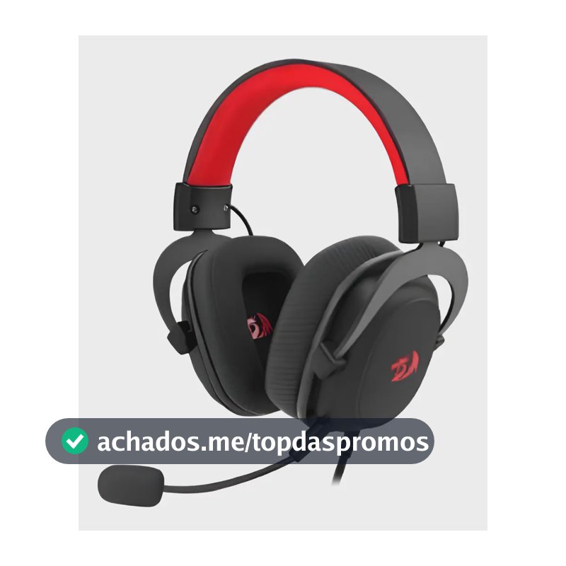 Headset Gamer Redragon Zeus Lite Preto Drivers 53mm com Microfone Removível