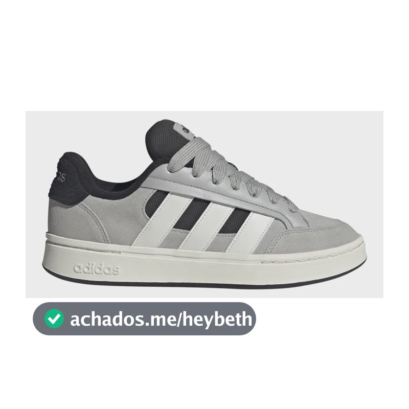 Tênis Masculino Grand Court Alpha adidas Cinza Liso 39 Br