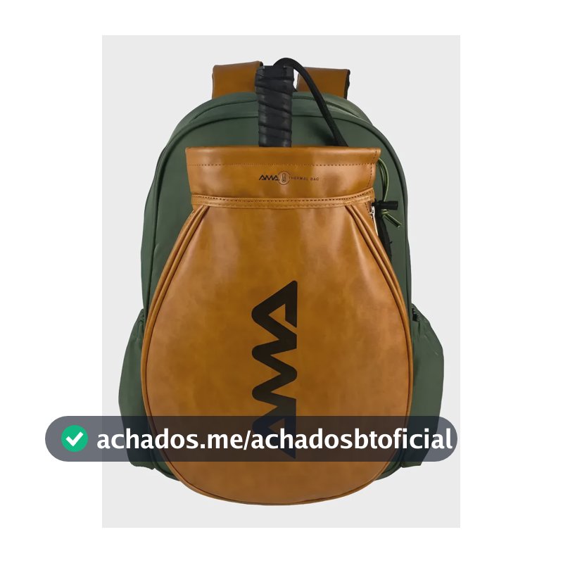 Nova Mochila Raqueteira Ama Sport 2026 Beach Tennis Vintage Verde