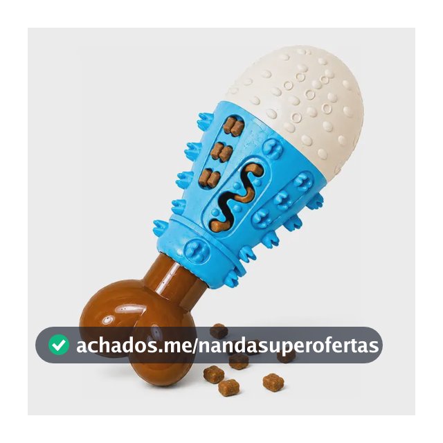 Brinquedo Osso Mordedor Pet Para Cães Recheável Interativo Branco/azul