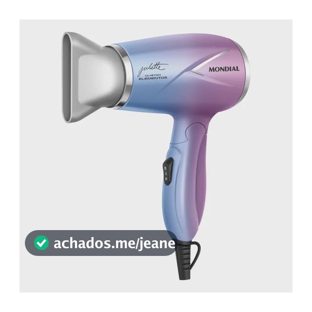Secador de Cabelo By Juliette Mondial 1200W - SCT-JU-03