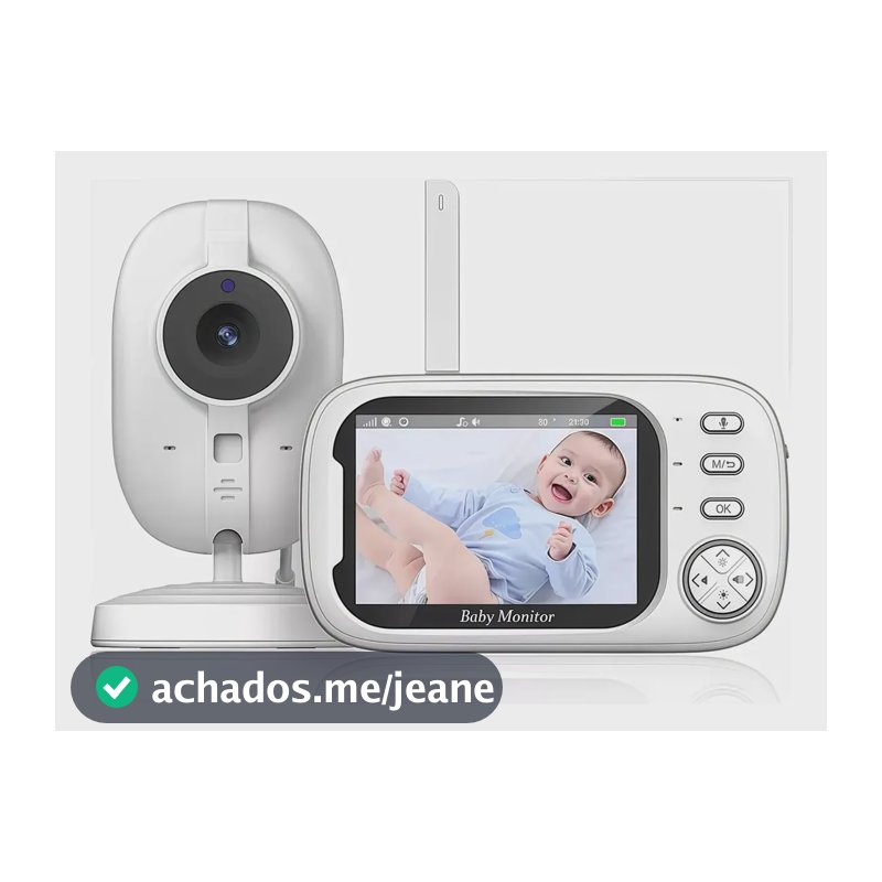 Babá Eletrônica Y-6000 Câmera Semfio Visão Noturna 18 h 3.5'' Lcd Tela Grande De Alta Definição Multifuncional Alarme Com Microfone