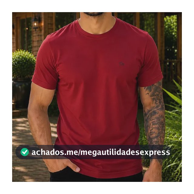 Camiseta Básica Ogochi Masculina Lisa Tecido Premium Oficial