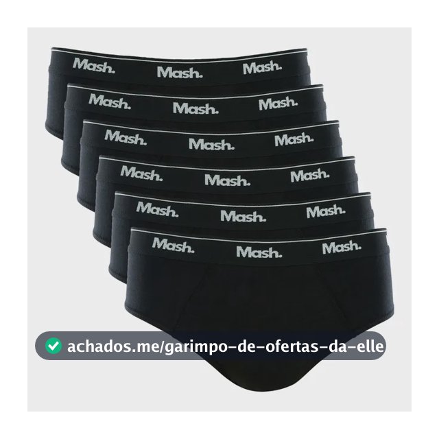 Kit 6 Cuecas Masculino Slip Mash De Algodão Macio Original
