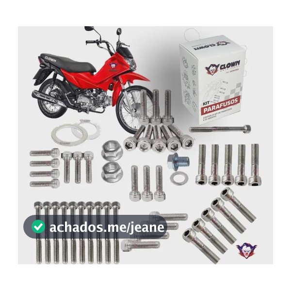 Clown Kit Parafusos Allen Inox Motor Pop 110i Pop 110 C1i