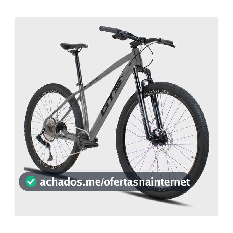Bicicleta Aro 29 Gts Feel Avax 12v Freio A Disco Hidráulico Cor Cinza Tamanho Do Quadro 19