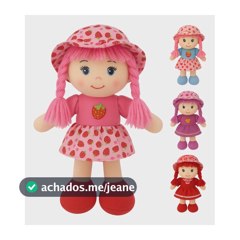 Boneca De Pano Artesanal Brinquedo Menina