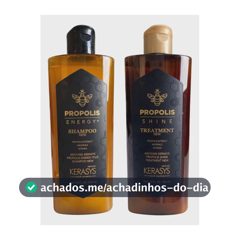 Kit Kerasys Shampoo Propolis Energy Plus 180ml + Treatment Shine 180ml