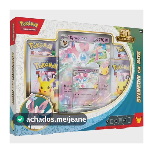 Box Pokemon 30 Anos Sylveon Ex Ingles 30th Celebration Tcg Sylveon Ex Ingles Inglês