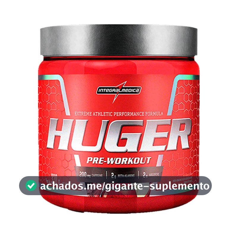 Pré-Treino Huger 320g - Força, Foco e Energia - Apple Dream - Integralmedica