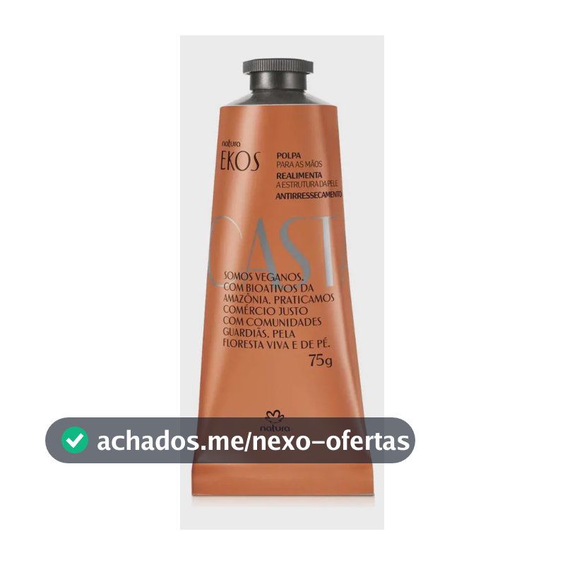 Creme hidratante para mãos naturais Ekos Chestnut 75 G