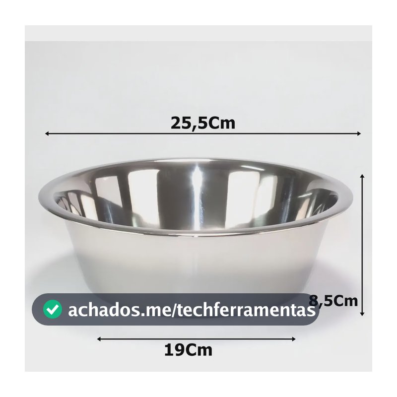 Tigela Comedouro Inox 2,5l Chalesco Cor Alumínio Inox