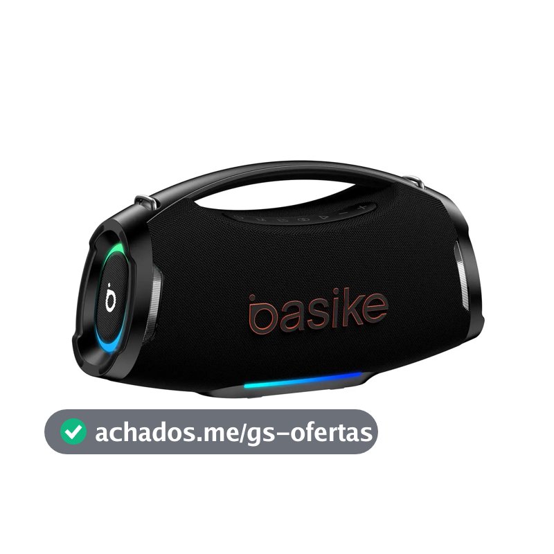 Caixa de Som Portátil Basike Bluetooth 200W Com Graves Reforçados e À Prova D'Água