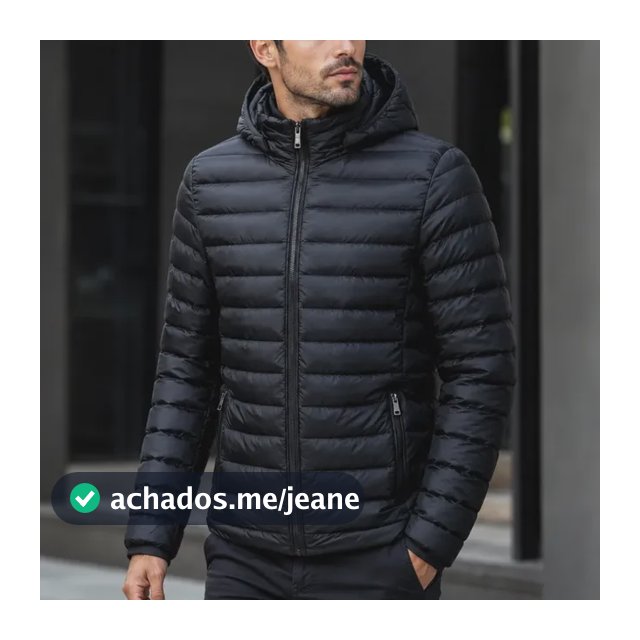 Jaqueta Masculina Puffer Corta Vento Bobojaco Blusa De Frio Preto Gg