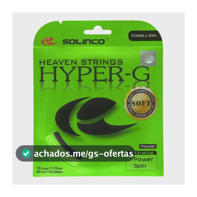 Corda Solinco Hyper G Soft 18l 1.15mm Verde - Set Individual
