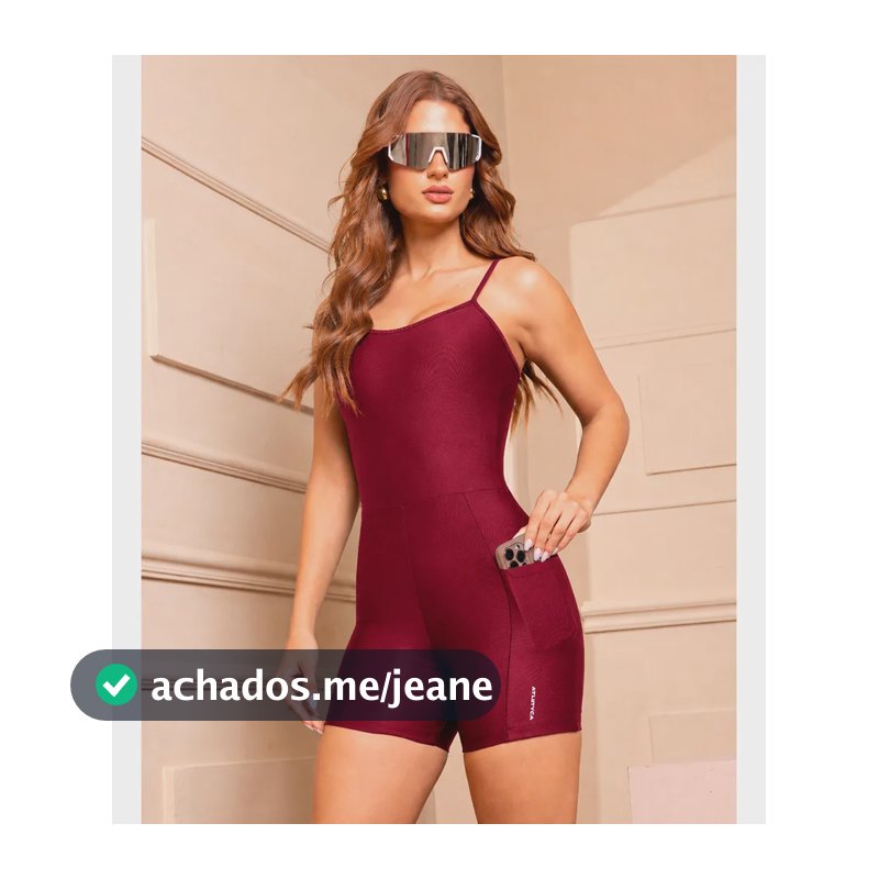 Macaquinho Fitness Feminino Curto Com Bolso Atletyca Bordô M