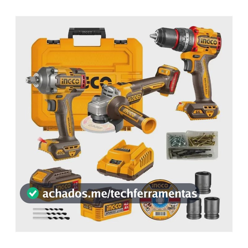 Kit De Ferramentas Elétricas Ingco Ckli20358-9 Peças