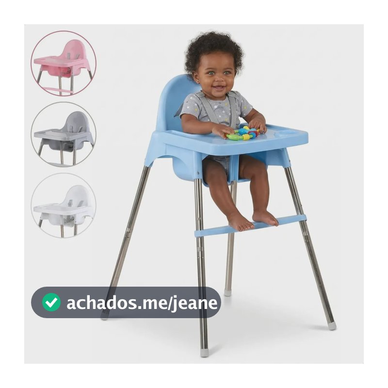Cadeira De Refeição Portátil Para Bebê Alimentação Infantil Azul