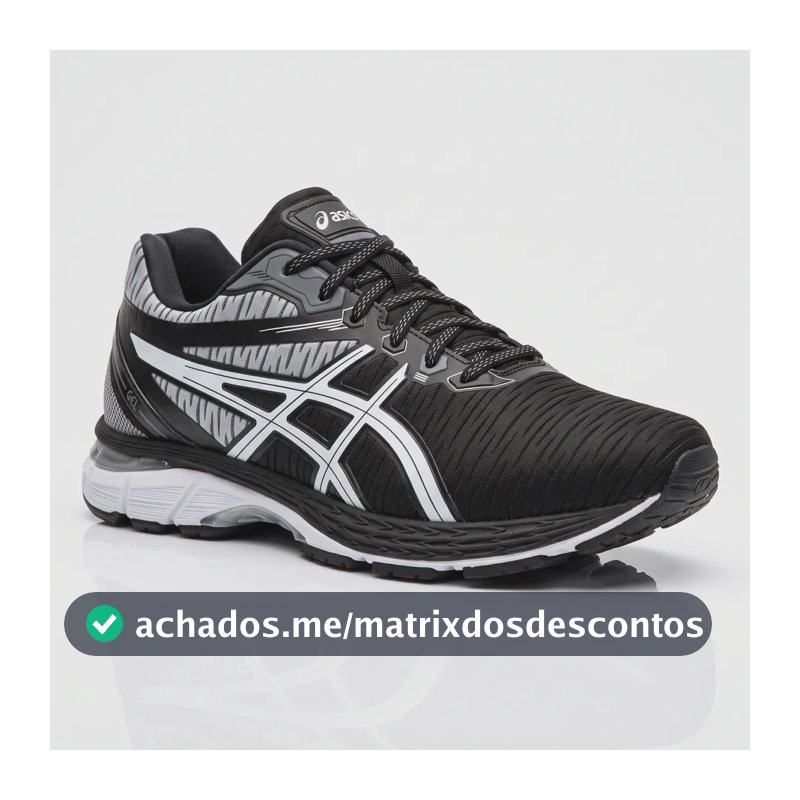 Tênis Asics Academia Corrida Caminhada Macio Treino Moda 2.0 Preto 40 Br