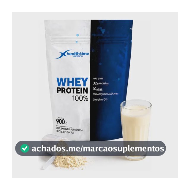Whey Protein 100% Zero Açúcar Isolado Sem Glúten 900g Healt