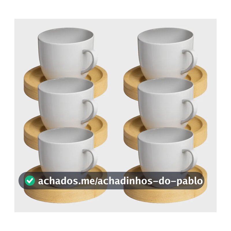 Jogo Xicaras De Porcelana Cafe Expresso 95ml - 12 Peças Cor Branco