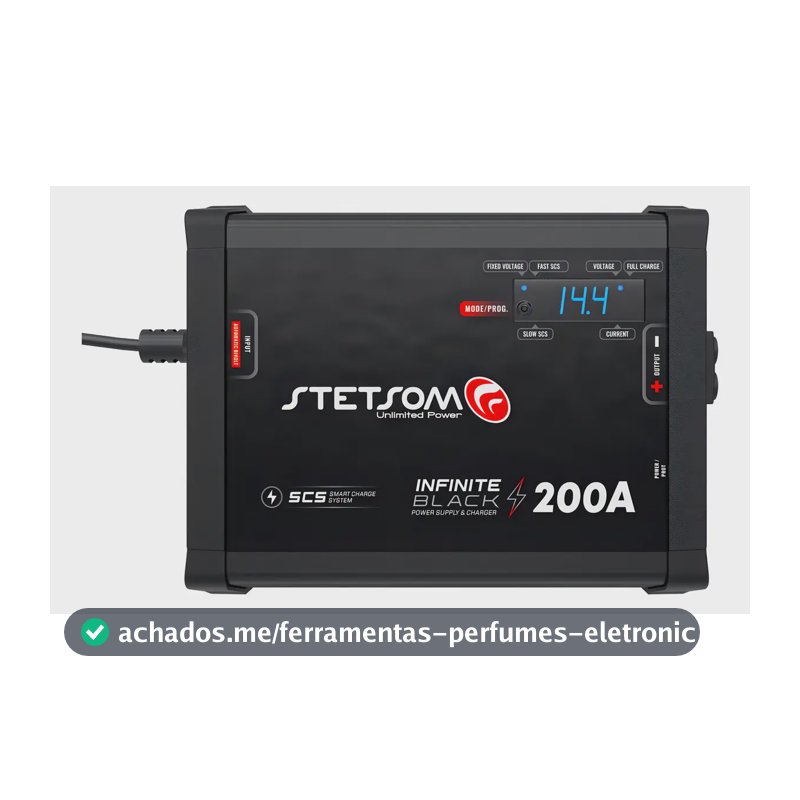 Fonte Automotiva Stetsom Infinite 200A com Carregador De Bateria Smart Cooler