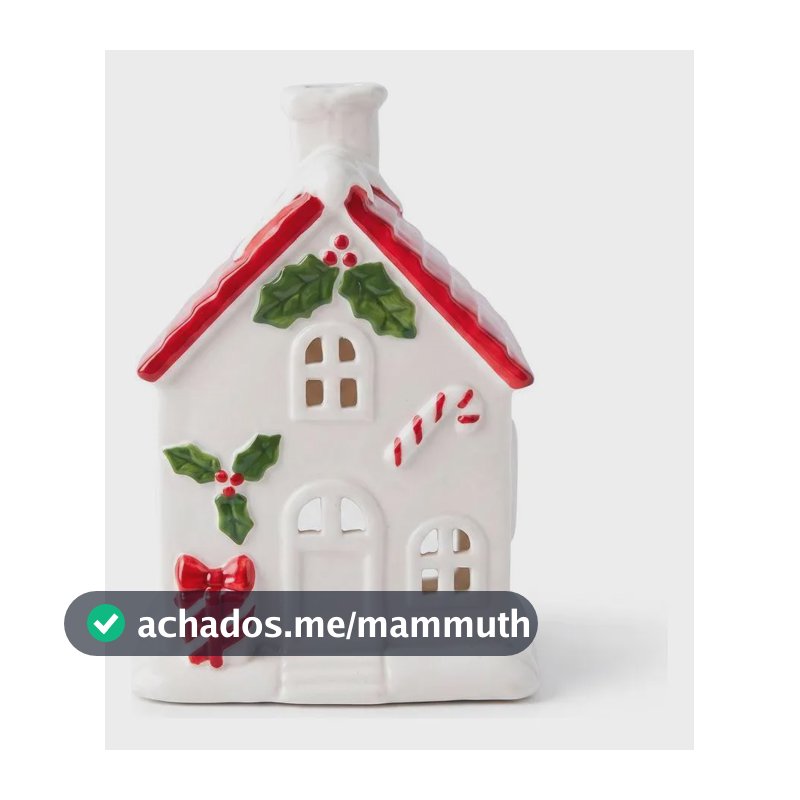 Enfeite De Natal Casinha Led Home Style Rayo 15 Cm Branco
