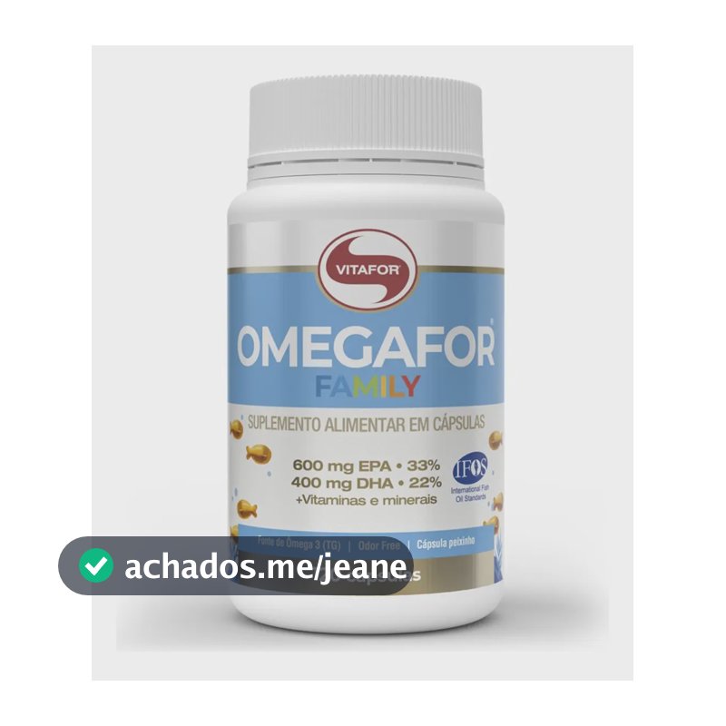 Omegafor Family 120 Cápsulas Vitafor Sem Sabor