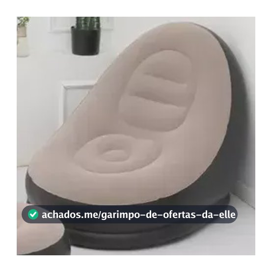 Poltrona Inflável Comprateca com Pufe e Inflador 100 kg