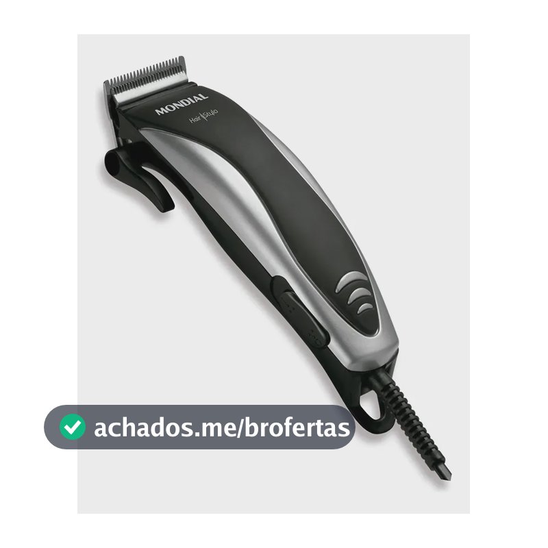 Cortador de Cabelos Hair Stylo Mondial Preto/Prata CR-02
