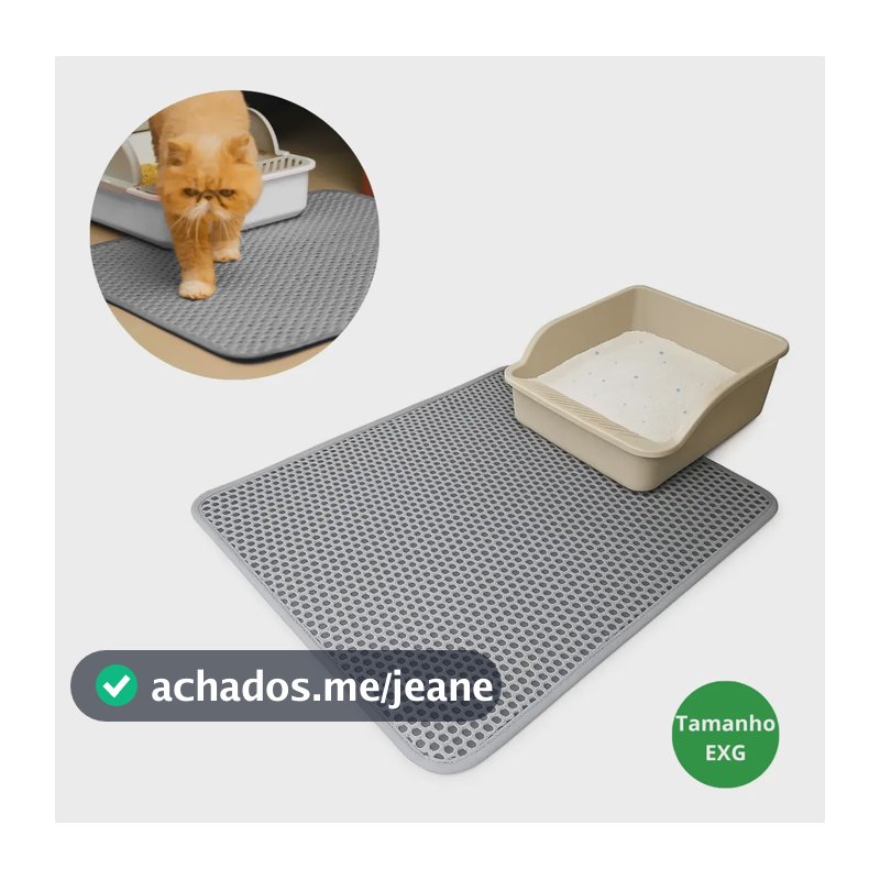 Tapete Higiênico Coletor De Areia Para Gatos Tamanho Exg